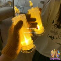 ราคา M mate โคมไฟเทียน LED รูปเทียน ไฟกลางคืน โคมไฟตั้งโต๊ะ LED light แสงยามค่ำคืนของคุณและดื่มด่ำกับบรรยากาศใต้แสงเทียน (19519862062)