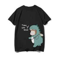 ราคา Top showพร้อมส่ง เสื้อคู่ Oversize ไดโนเสาร์ตัวใหญ่ คอกลม (20895790309)