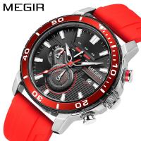 ราคา MEGIR นาฬิกาข้อมือซิลิโคนแนวโน้มแฟชั่นนาฬิกาสำหรับผู้ชายใหม่นาฬิกานาฬิกาสปอร์ตผู้ชายเรืองแสงกันน้ำขนาด2224กรัม (20755124470)
