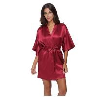 ราคา ชุดคลุมเพื่อนเจ้าสาวงานแต่งงานเจ้าสาวผ้าไหมซาตินสำหรับผู้หญิงเสื้อคลุมกิโมโนสั้นเสื้อคลุมอาบน้ำลายดอกไม้ชุดคลุมอาบน้ำชุดนอนชุดชุดเดรสแฟชั่น (20299928350)