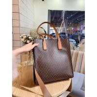 ราคา COD จัดส่งฟรี Michael Kors Mk Kenly Collection Women S Leather Brown กระเป๋าถือแนวตั้ง31ซม (16542041254)