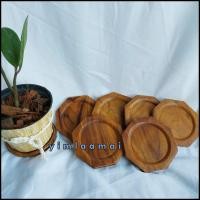 ราคา ขายส่ง 60 ชิ้น จานรองแก้วงานไม้สักทำสี coaster จานรองแก้วน้ำ ที่รองแก้วน้ำ จานวางแก้วน้ำ ของชำร่วย ของที่ระลึก งานไม้สัก ทำสี (11626629589)
