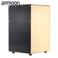 ราคา ammoon Wooden Cajon Hand Drum Children Box Drum Persussion Instrument with Stings Rubber Feet 23 24 37cm (19644335667)