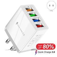 ราคา 4 USB Fast Charging Adapterwith LED Light Fast Charge Charger 5V3A Charger Type C QC3 0 Fast Charge Adapter (19805614513)