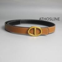ราคา Athosline Diom เข็มขัดหนังแท้สำหรับผู้หญิงเข็มขัดหนังแท้หัวเข็มขัด CD เครื่องประดับแฟชั่น (19653030234)