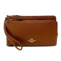 ราคา Coach outlet ของเเท้ กระเป๋าสตางค์คล้องมือใหญ่ 2 ซิป COACH DOUBLE ZIP WALLET คล้องมือใหญ่ 2 ซิป (19775321748)
