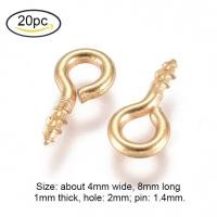 ราคา Beebeecraft 10 100 PC 304 สแตนเลสสกรูหมุดหมุดตาหมุดตะขอตาไก่สกรูเกลียวตะขอตะขอหมุด Bails สำหรับครึ่งเจาะลูกปัดเครื่องประดับทำ (14636110790)