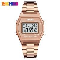 ราคา SKMEI 1328 ขนาด 33 mm นาฬิกาข้อมือผู้หญิง สไตล์ Casio กันน้ำได้ งานสแตนเลส หน้าปัดแบบดิจิตอล ดูวัน วันที่ได้ มีไฟ (17433285986)