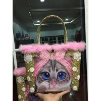 ราคา กระเป๋าสานกระจูดลายแมวขนมิ้ง (4236232160)