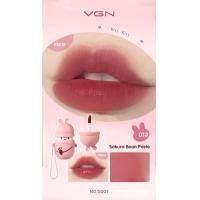 ราคา G001 ลิปสติกVGN เนื้อกลอส สีสวย เกลี่ยง่าย รูปกระต่ายน่ารัก (21152518863)