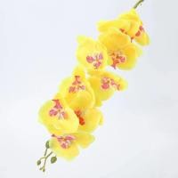 ราคา ช่อดอกไม้กิ่งยาวสำหรับการตกแต่งบ้านดอกกล้วยไม้ปลอมดอกไม้ปลอมของตกแต่งงานแต่งงานพวงหรีดบอนไซแบบทำมือ (21052748114)