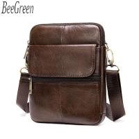 ราคา BeeGreen ชายกระเป๋าสะพายจริงชุดหนังวัวผู้ชายกระเป๋าสะพายไหล่คุณภาพสูง Vintage กระเป๋าสะพายข้าง (7799134260)