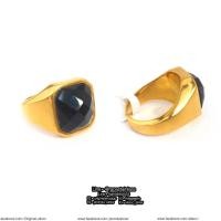 ราคา แหวนทองนิลดำกลมรุ่น1 onyx นิลดำ ring สแตนเลสแท้ stainless 316l แหวนผู้ชาย แหวนแฟชั่น แหวนเท่ๆ แหวนสแตนเลส (6730276920)