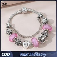 ราคา Wanji Pandora สร้อยข้อมือลูกปัดคริสตัลสำหรับผู้หญิงกำไลรูปหัวใจแบบวินเทจสำหรับเป็นของขวัญเครื่องประดับ (19177661860)
