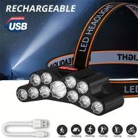 ราคา ไฟหน้า LED 11ดวงแบบชาร์จไฟได้ไฟฉายแบบสวมหัวไฟหน้าแบบพกพากันน้ำโคมไฟฉุกเฉินปีนเขาตกปลาตั้งแคมป์ในเวลากลางคืนเดินป่ากลางแจ้ง (20898002724)