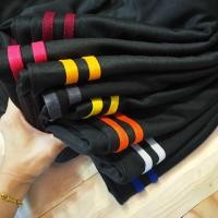 ราคา กางเกงวอร์ม ขาปล่อย แถบข้างสองแถบ คละสี แพค3 ตัว ดำ กรมท่า สวมใส่สบาย ผ้านิ้ม ไม่คายผิว (15835281318)