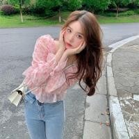 ราคา เสื้อเชิ้ตแขนยาว ลายดอกไม้ ชีฟอง เสื้อชีฟองลายดอก สไตล์เกาหลี (13442351526)