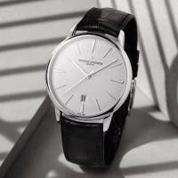 ราคา Factory Straight Hair นาฬิกาธุรกิจผู้ชาย Black Leather Strap Simple Stylish 18K White Gold Mens Style 40mm Date Display 30m Waterproof Automatic Mens Watch th (21124518791)
