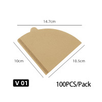 ราคา กระดาษกรองกาแฟดริป 100 แผ่น กระดาษ กรองกาแฟ V60 กระดาษกรองกาแฟ กระดาษกรองกาแฟ Drip Coffee Paper Filter V Shape (20870796156)