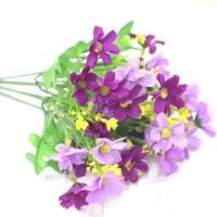 ราคา ดอกเดซี่ ช่อดอกไม้ประดับจากผ้าไหม 1ช่อดอกไม้7สาขา28หัวเดซี่ดอกไม้ประดิษฐ์งานแต่งงานถือดอกไม้ตกแต่ง (20557438576)