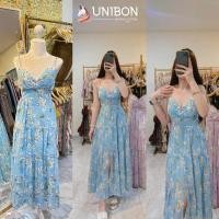 ราคา U22 เดรสยาวสายเดี่ยวไขว้อกผ่าหน้า ผ้าชีฟอง มีฟองน้ำ ทรงสวยมากจ้า ชุดใส่ไปทะเล ชุดเดรสลายดอก (20632455014)
