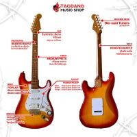 ราคา ทักแชทรับส่วนลด 500 MAX Mclorence STR 200 สี Cream Cherry Burst กีต้าร์ไฟฟ้า Mclorence STR 200 Electric Guitar ฟรีของแถม พร้อม SETUP และ QC แท้100 ส่งฟรี เต่าแดง (20969925911)