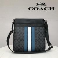 ราคา Coach new shoulder bag men fashion striped messenger bag leather large capacity practical all match F26068 (18275266860)