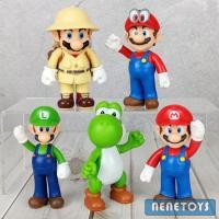 ราคา โมเดล มาริโอ้ Mario ชุด 5 ตัว แยกขาย ยกชุด ขยับแขน หัวได้ สูงประมาณ 9 10 cm (9808108027)