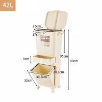 ราคา Jumper ถังขยะสองชั้น ถังขยะพลาสติก ถังขยะ สำหรับห้องครัว มีฝาปิด พร้อมล้อเลื่อน เหมาะสำหรับพื้นที่ขนาดเล็ก แยกขยะได้ ขนาด 42 และ 50 ลิตร (21069078342)