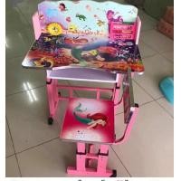 ราคา ชุดโต๊ะเขียนหนังสือ โต๊ะการบ้าน โต๊ะนักเรียน โต๊ะเด็ก ชุดโต๊ะพร้อมเก้าอี้เขียนหนังสือ ปรับระดับได้ โต๊ะ เก้าอี้สีสันสวยงาม (15959238004)