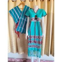 ราคา ผ้าทอกะเหรี่ยง เสื้อคู่รักกะเหรี่ยง เสื้อแต่งงานกะเหรี่ยง มะโมเดรส mamoe dress Karen dress (17851600271)