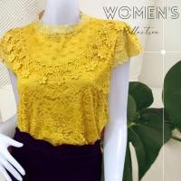 ราคา เสื้อลูกไม้แขนระบายน่ารัก เสื้อลูกไม้ทั้งตัว ผ้านิ่มใส่สบาย เสื้อลูกไม้แขนสั้น รอบอก 36 40 นิ้ว สีขาว (10934638887)