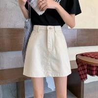 ราคา พร้อมส่ง กระโปรงยีนส์สั้น 001 ซิปหน้า กระโปรงยีนส์แฟชั่น ผู้หญิง เอวสูง แฟชั่นมาใหม่ (19936064243)
