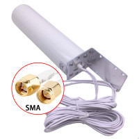 ราคา Ready Stock COD เสาอากาศ WiFi 4G LTE เสาอากาศ SMA 12DBi Omni Antenna ชาย5M สายเคเบิลคู่2 4GHz สำหรับ B315 E8372 E3372 ZTE เราเตอร์ (7152038780)