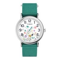 ราคา TIMEX TW2V78000 Weekender X Peanuts In Bloom นาฬิกาข้อมือผู้หญิง สายผ้า สีเขียว หน้าปัด 38 มม (20689118725)