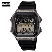 ราคา Velashop นาฬิกาข้อมือผู้ชายคาสิโอ ดิจิตอล Casio Standard Digital สายเรซิ่นสีดำ ขอบเทา รุ่น AE 1300WH 8AVDF AE 1300WH 8A AE 1300WH AE 1300 AE1300 (128670696)