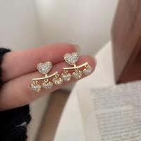 ราคา WHC Jewelry Gold Plated Full Diamond Heart Tassel Earrings Exquisite Design Shiny Earring for Women (20444172044)