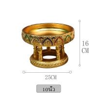 ราคา ขันโตก ขันโตกไม้ ขันโตกปิดทอง แต่งลายปิดทอง ประดับด้วยกระจกหลากสี (20870868070)