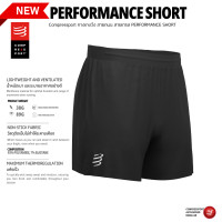 ราคา Compressport กางเกงวิ่งผู้ชาย วิ่งถนน วิ่งเทรล PERFORMANCE 2023 สีดำ (20849606910)