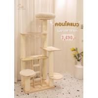 ราคา พร้องส่ง คอนโดแมวไม้ยางพารา ที่นอนแมว ที่ฝนเล็บแมว A46 (21236464497)