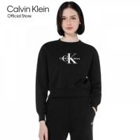 ราคา CALVIN KLEIN เสื้อสเวตเชิ้ตผู้หญิง Archival Monologo ทรง Crop รุ่น J221167 BEH สีดำ (21158907905)