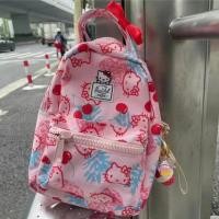 ราคา กระเป๋าผ้าใบพิมพ์ลายคิตตี้น่ารักสำหรับผู้หญิงกระเป๋ากระเป๋าผ้าใบสะพายไหล่กระเป๋าสะพายหลังมีซิปลำลองกระเป๋านักเรียน (20671395609)