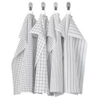 ราคา IKEA RINNIG รินนิก ผ้าเช็ดจาน ขาว เทาเข้ม มีลาย และสีเขียว 45x60 ซม (20593623746)