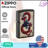 ราคา Zippo Dragon Ace Design Black Matte Windproof Pocket Lighter Zippo 29840 Lighter without Fuel Inside การออกแบบมังกร ไฟแช็กไม่มีเชื้อเพลิงภายใน (17415206427)