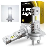 ราคา AUXITO หลอดไฟหน้า Led H7 Q10ขนาดเล็กไม่มีพัดลมไร้สายสำหรับ Lampu Depan Mobil H7ไฟ Led อัตโนมัติ6000K สีขาว12V (17227575518)