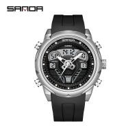 ราคา Sanda นาฬิกาข้อมือควอทซ์ทหารสำหรับผู้ชายสายซิลิโคนอเนกประสงค์นาฬิกา LED อิเล็กทรอนิกส์กันน้ำ (21170349931)