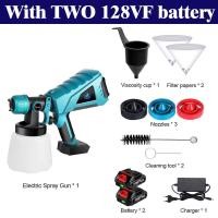 ราคา ของขวัญ ชุดเครื่องพ่นสีไฟฟ้า1000มล ใหม่ Mesin Semprot ไฟฟ้า3หัวฉีดสำหรับ Makita เครื่องพ่นในครัวเรือนเครื่องพ่นสีพ่นได้ง่ายควบคุมการไหลของพ่นสำหรับแบตเตอรี่ Makita 18V (18977060143)