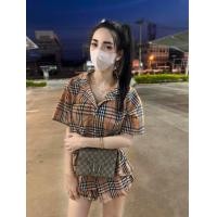 ราคา เซ็ต2ชิ้น เซ็ตแขนสั้นลายบลูเบอรี่ (21265983280)