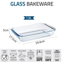 ราคา ถาดอบแก้ว ถาดอบอาหาร แก้ว ไมโครเวฟได้สามารถ เข้าเตาอบได้ Glass Baking Dishes set 4pcs 1L 1 5L 2L 3 5L (20692615544)