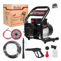 ราคา Molita เครื่องฉีดน้ำแรงดันสูง ปั๊มน้ำแรงดันสูง 350 บาร์ 3500 วัตต์ เครื่องล้างรถ ปืนฉีดนำแรงสูง เครื่องอัดฉีด เครื่องมือช่าง รุ่น350 สีดำ (16006258428)